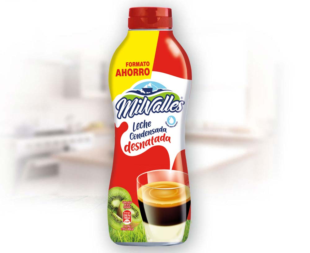 Milvalles-820g leche condensada desnatada formato ahorro